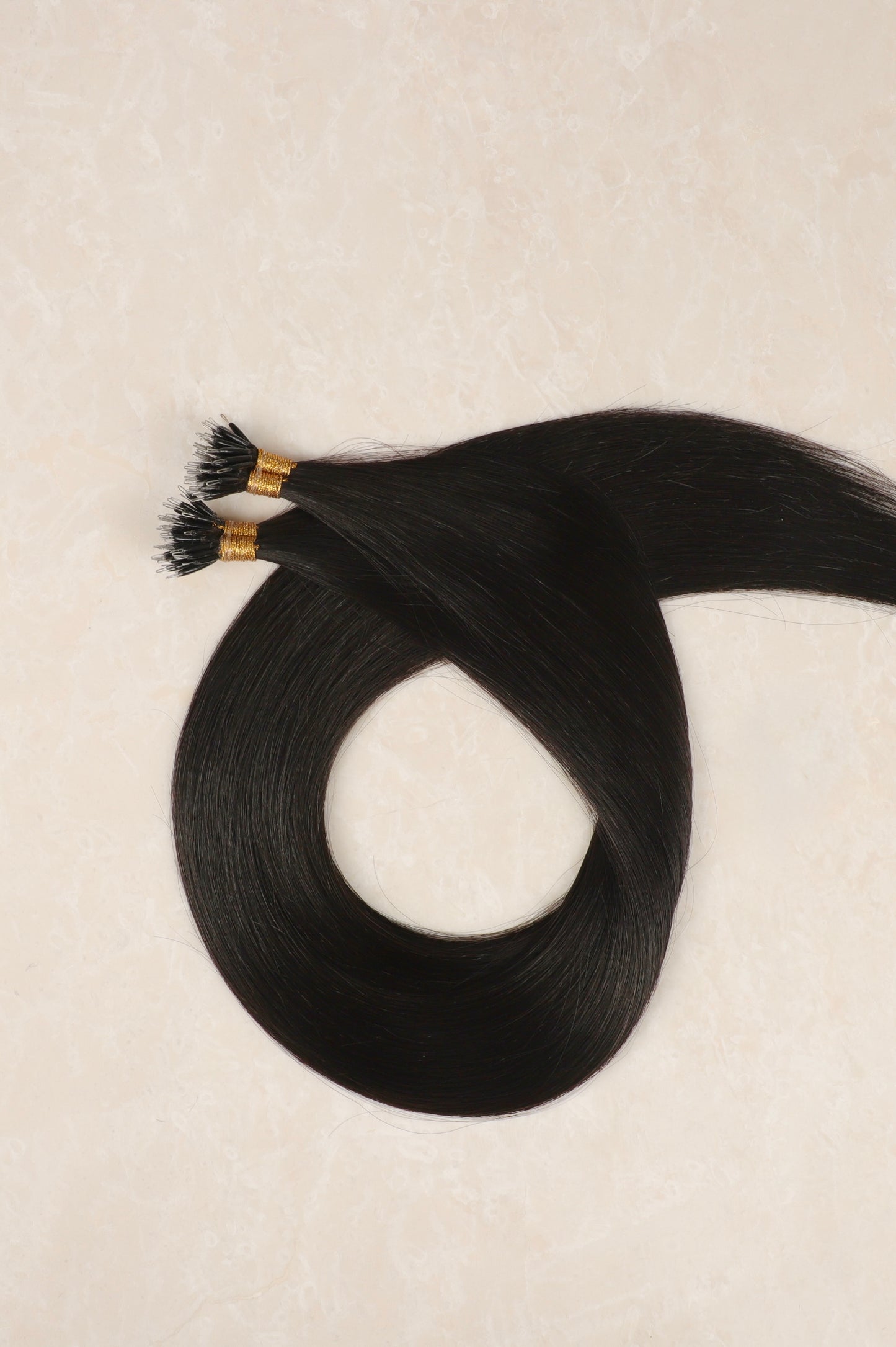 Human Hair Extensions. Natural Black #1b