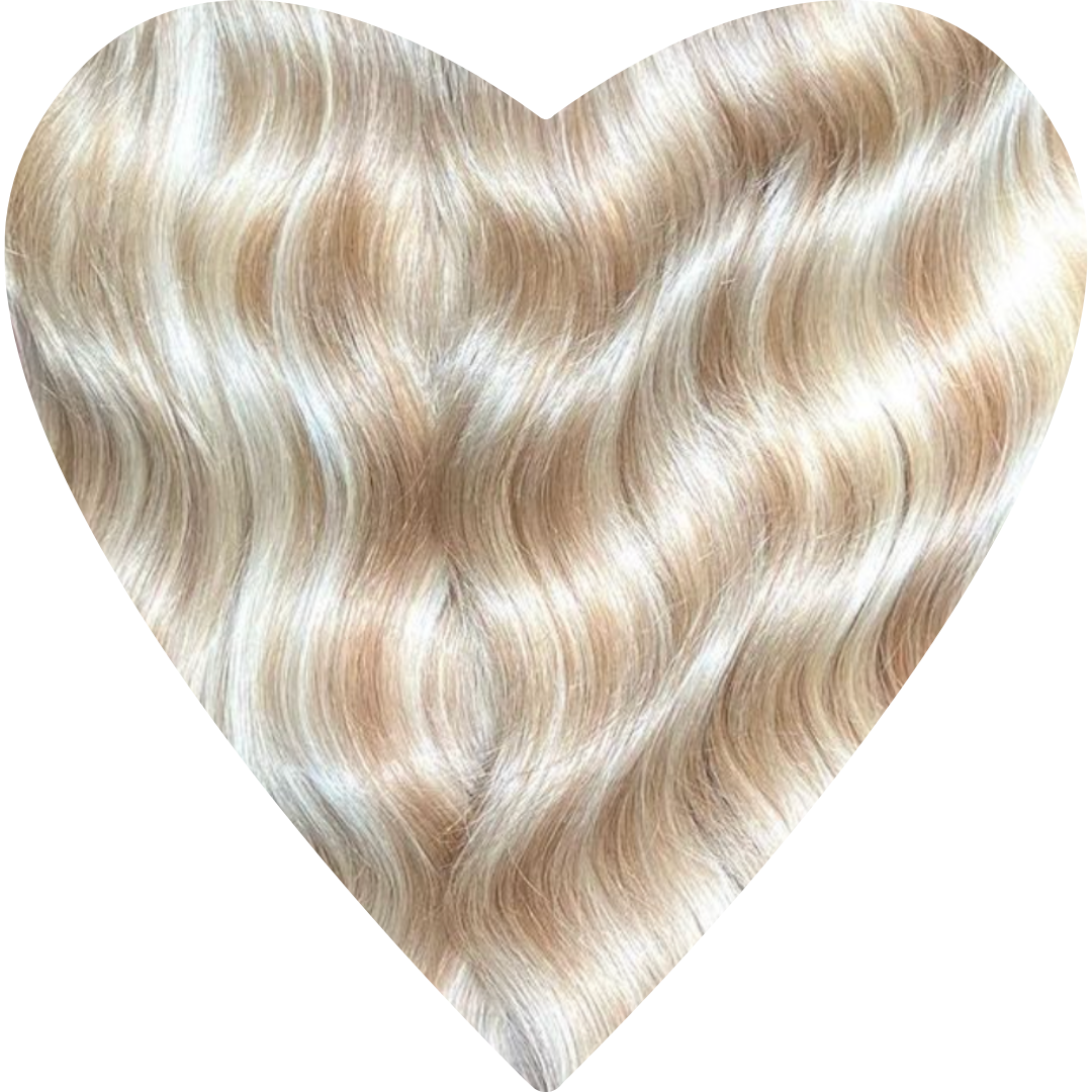 Flat Weft Hair Extensions. Swedish Blonde #613C/12C/9C