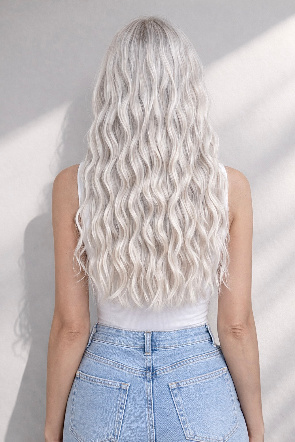 Human Hair Extensions. Snowflake #P1004/Silver