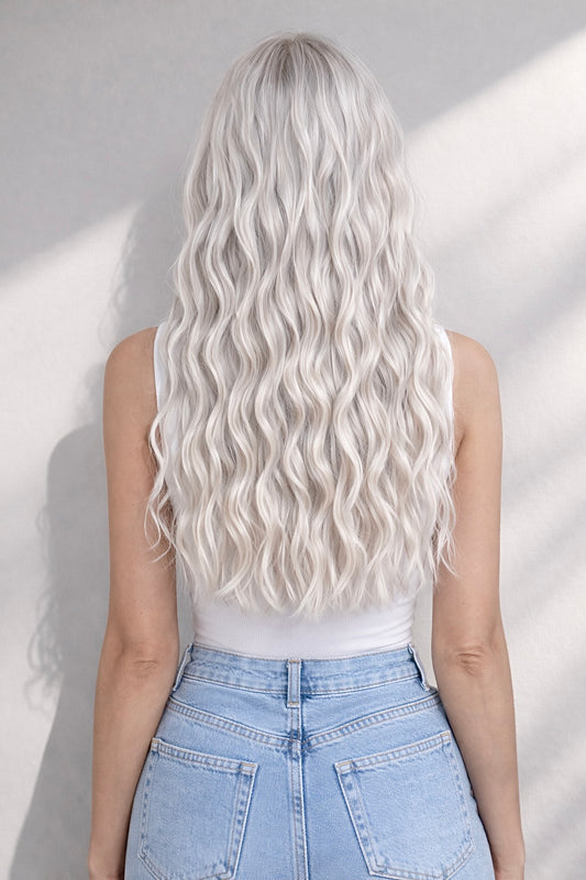 Human Hair Extensions. Snowflake #P1004/Silver