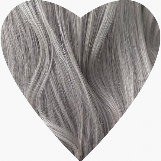 Invisible Tape Hair Extensions. Dark Silver