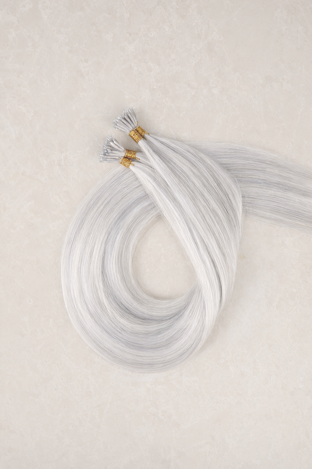 Human Hair Extensions. Snowflake #P1004/Silver