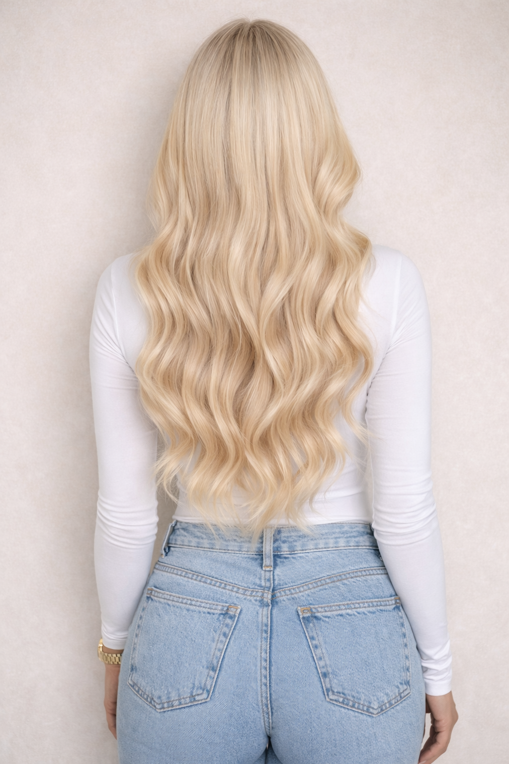 Human Hair Extensions. Platinum Blonde - Lillia #60