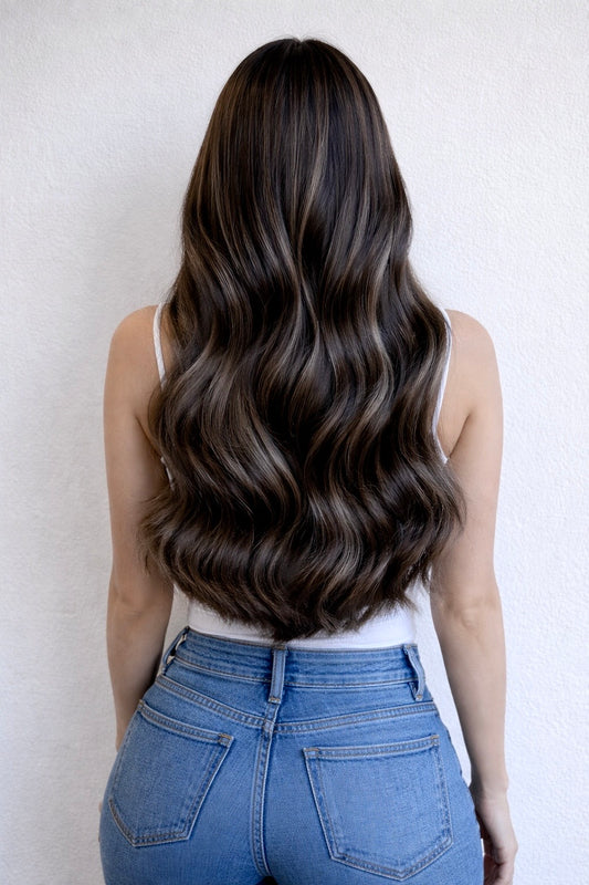 Human Hair Extensions. Dubai - Christina #B1b/Silver