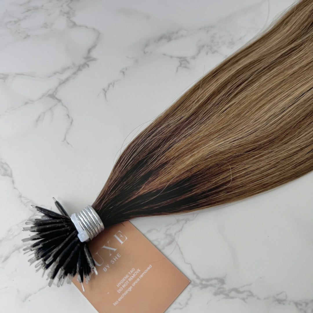 Human Hair Extensions. Mocha Melt - Kylie #T2-3q/5q