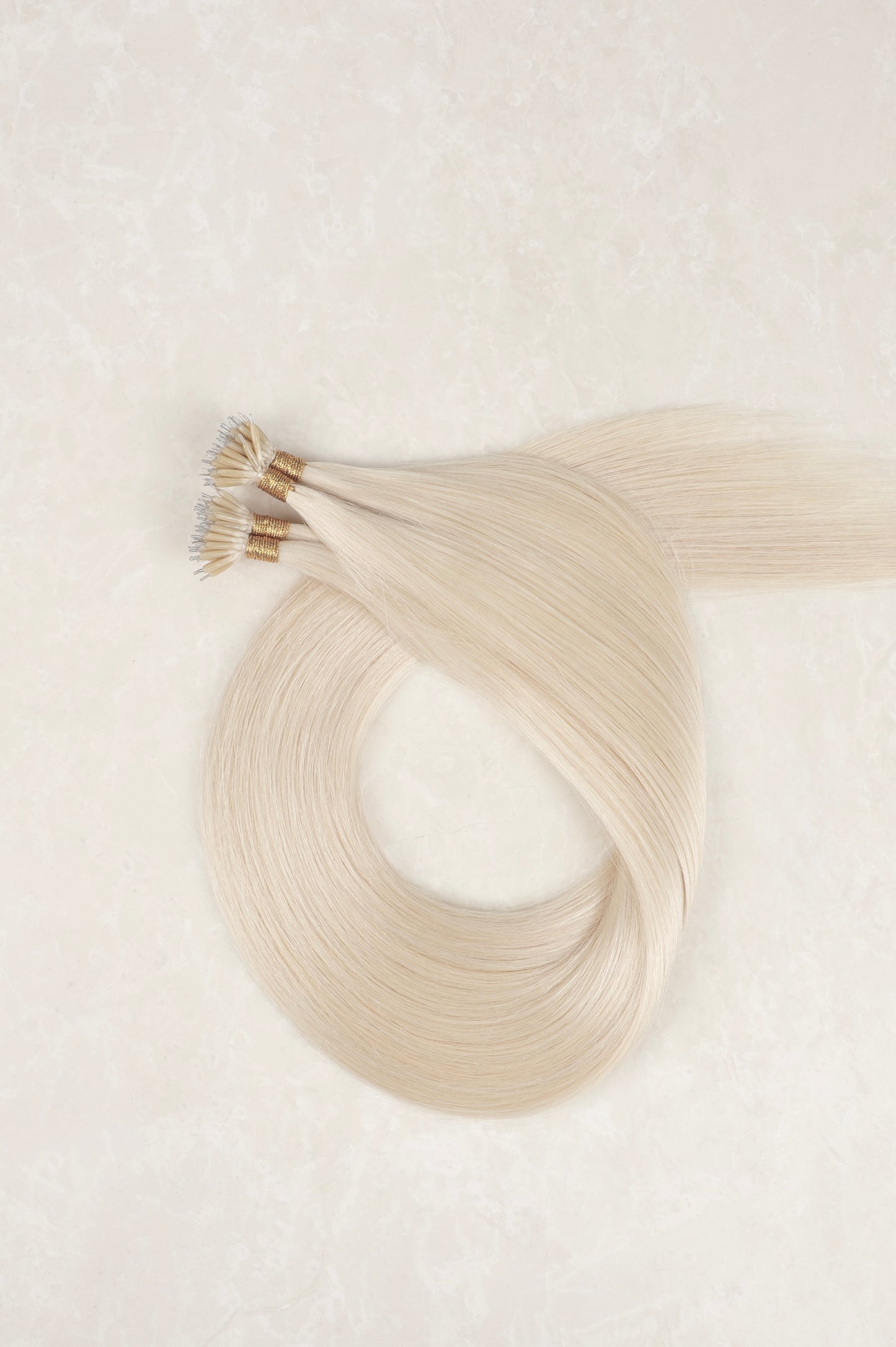Human Hair Extensions. White Blonde - Rebecca #PLA