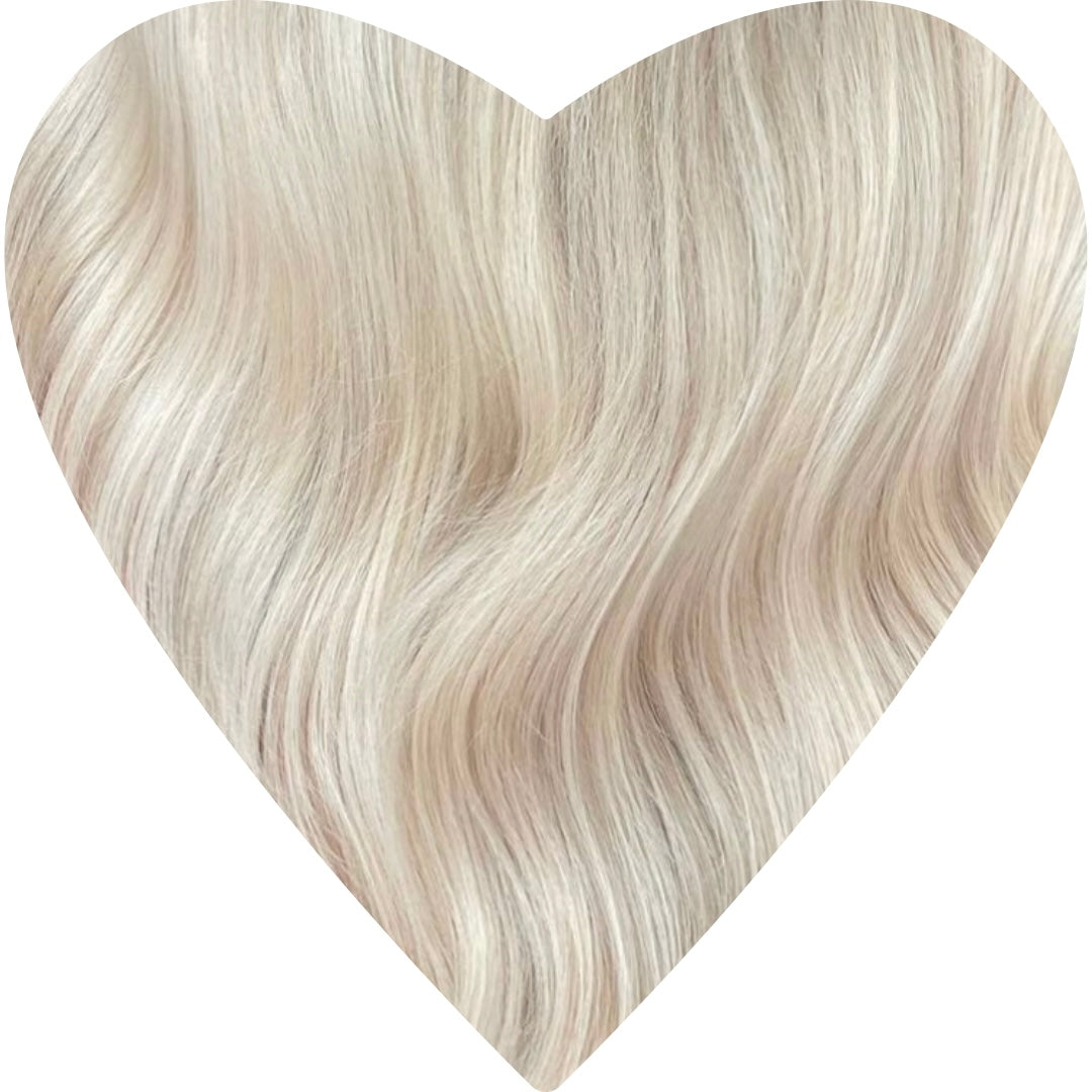 Human Hair Extensions. Beige Blonde - Marilyn #PLA/9c Mix