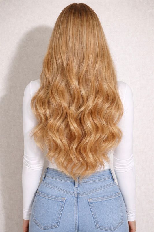 Human Hair Extensions. Strawberry Blonde #27