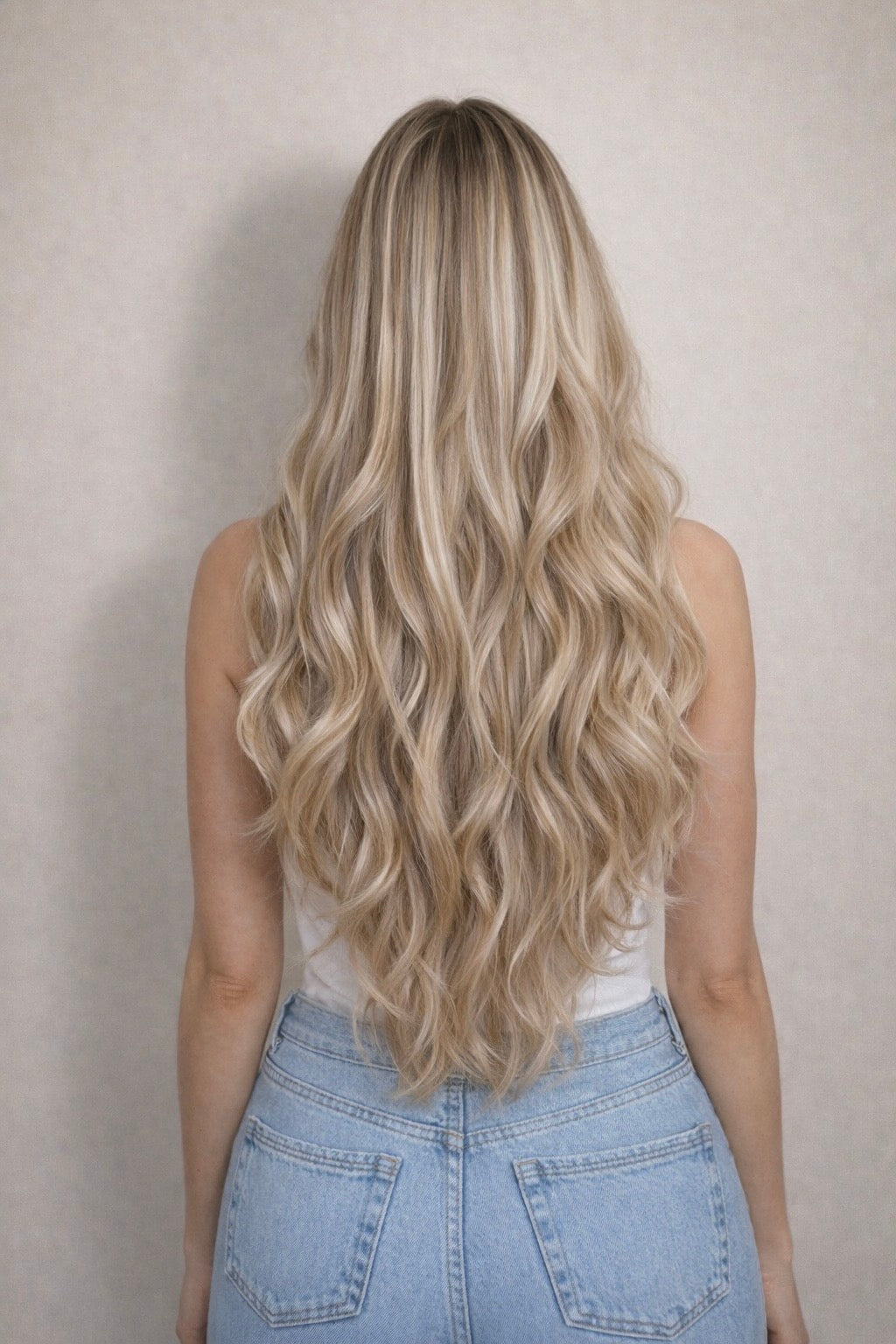 Human Hair Extensions. Highlighted Blonde #B10/1004/1010/1003