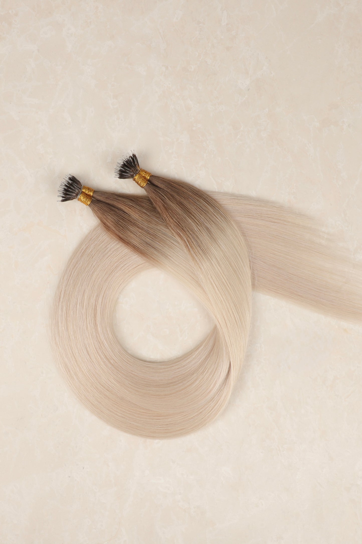 Human Hair Extensions. Rooted Platinum - Dolly #T5Q-60