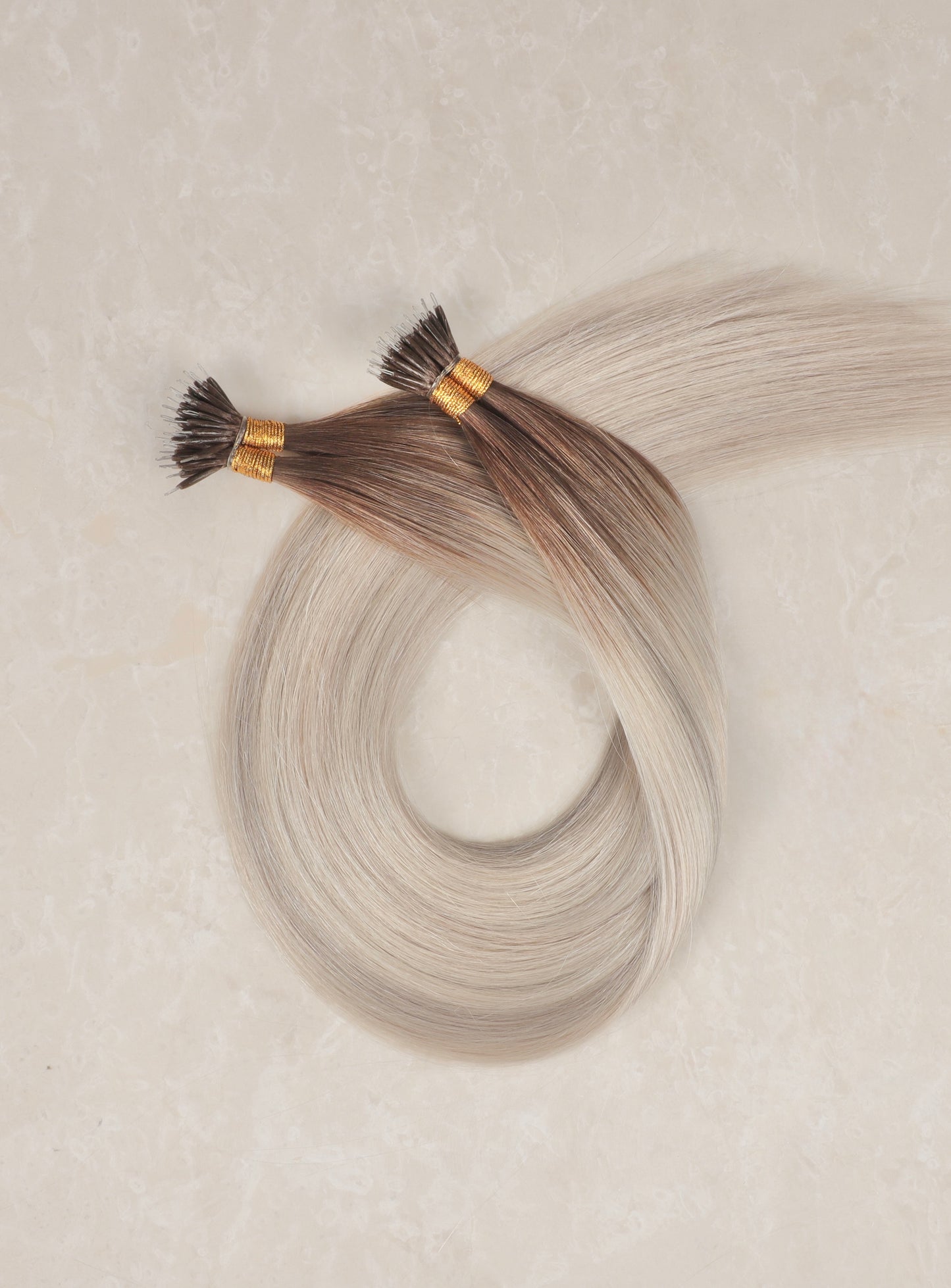 Human Hair Extensions. Rooted Snowflake #B18/1004/Silver