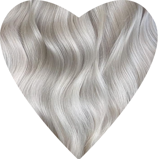 Invisible Tape Hair Extensions. Light Silver