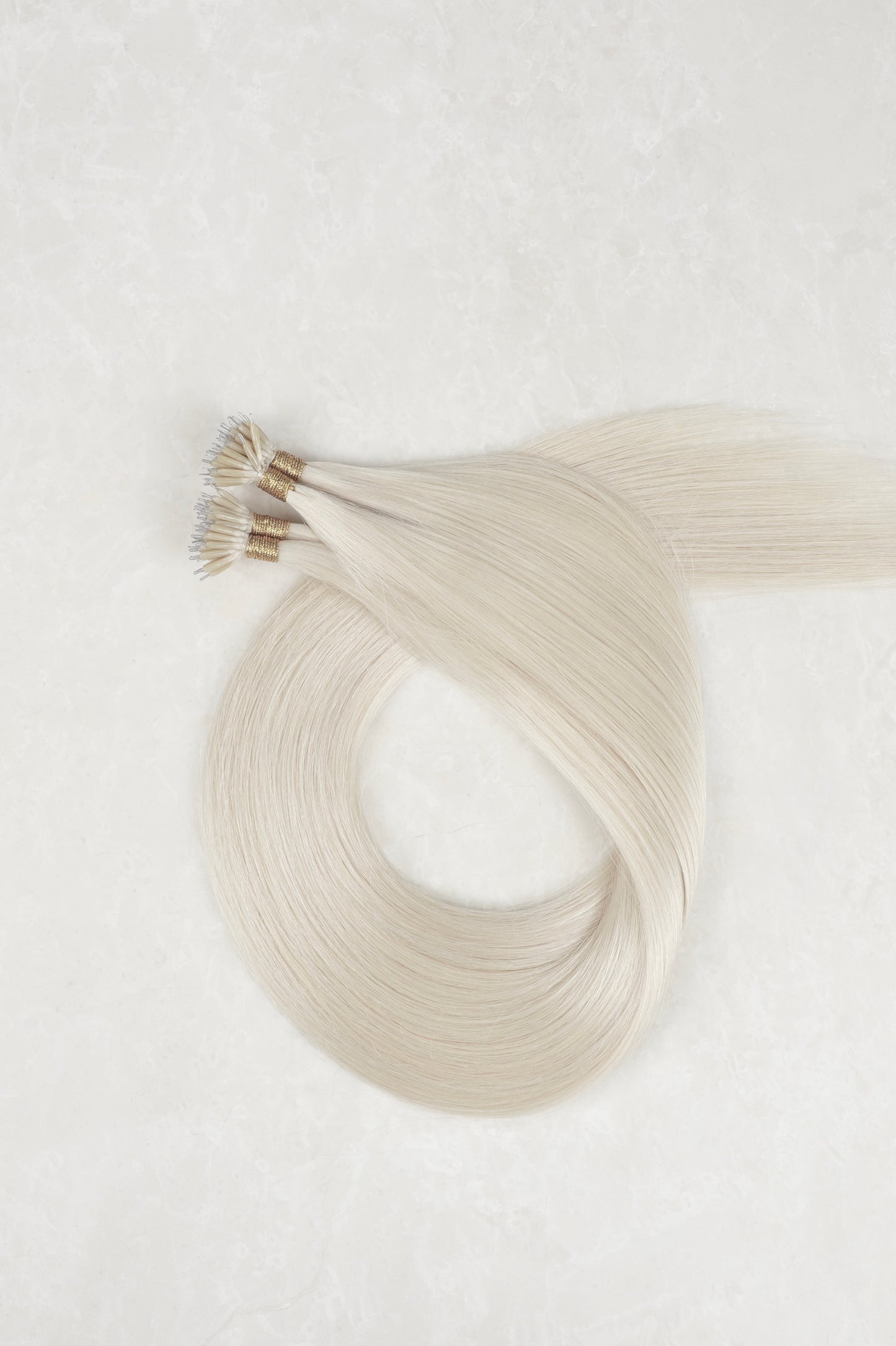 Human Hair Extensions. Light Silver - Sophie #613A/PLA Mix