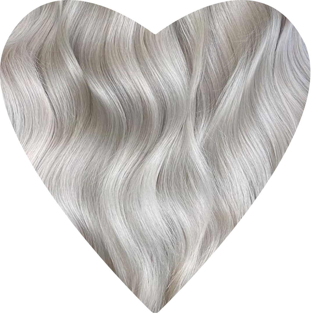 I Tip Hair Extensions. Light Silver