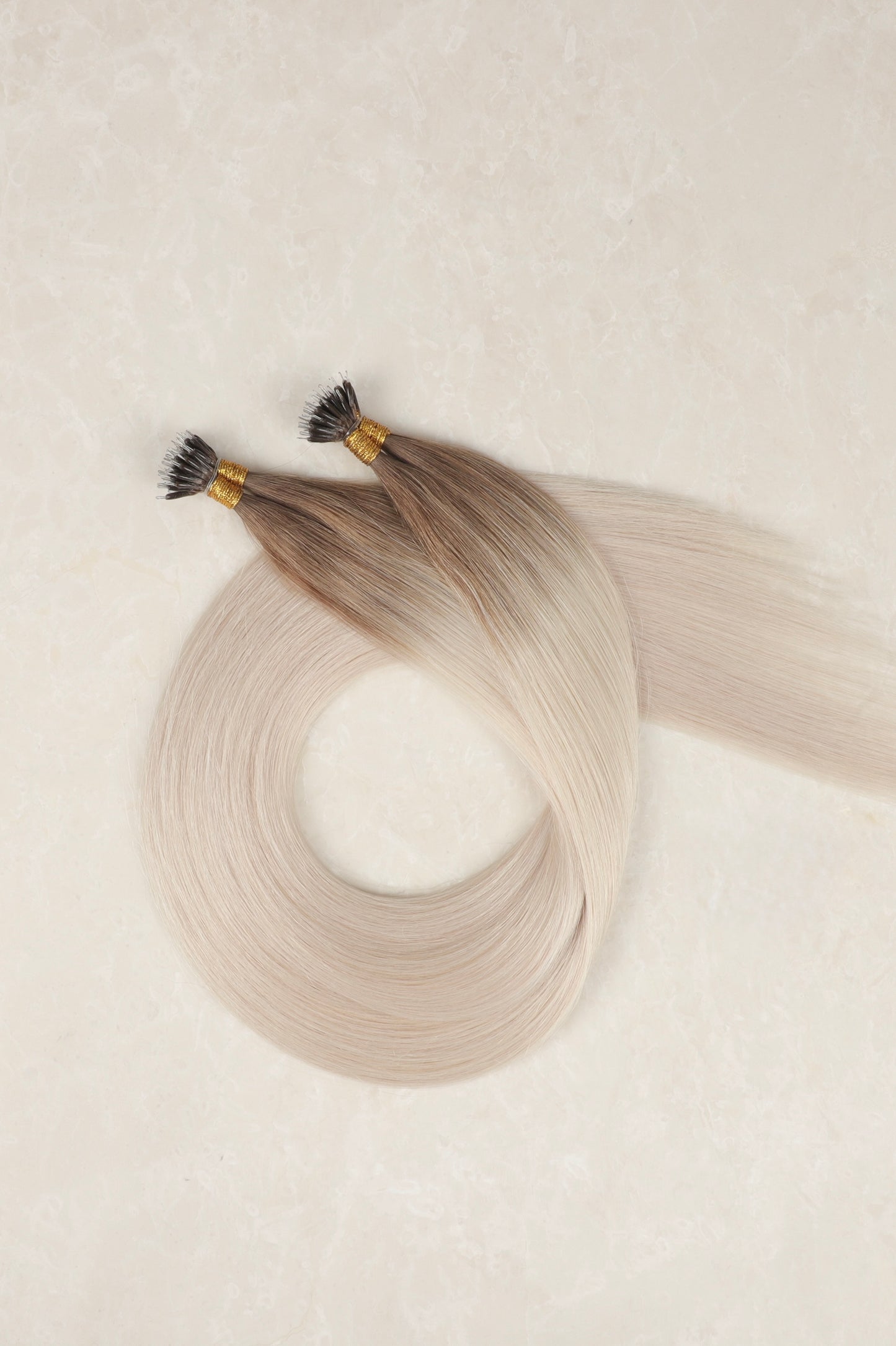 Human Hair Extensions. Rooted White Blonde #T18/1004