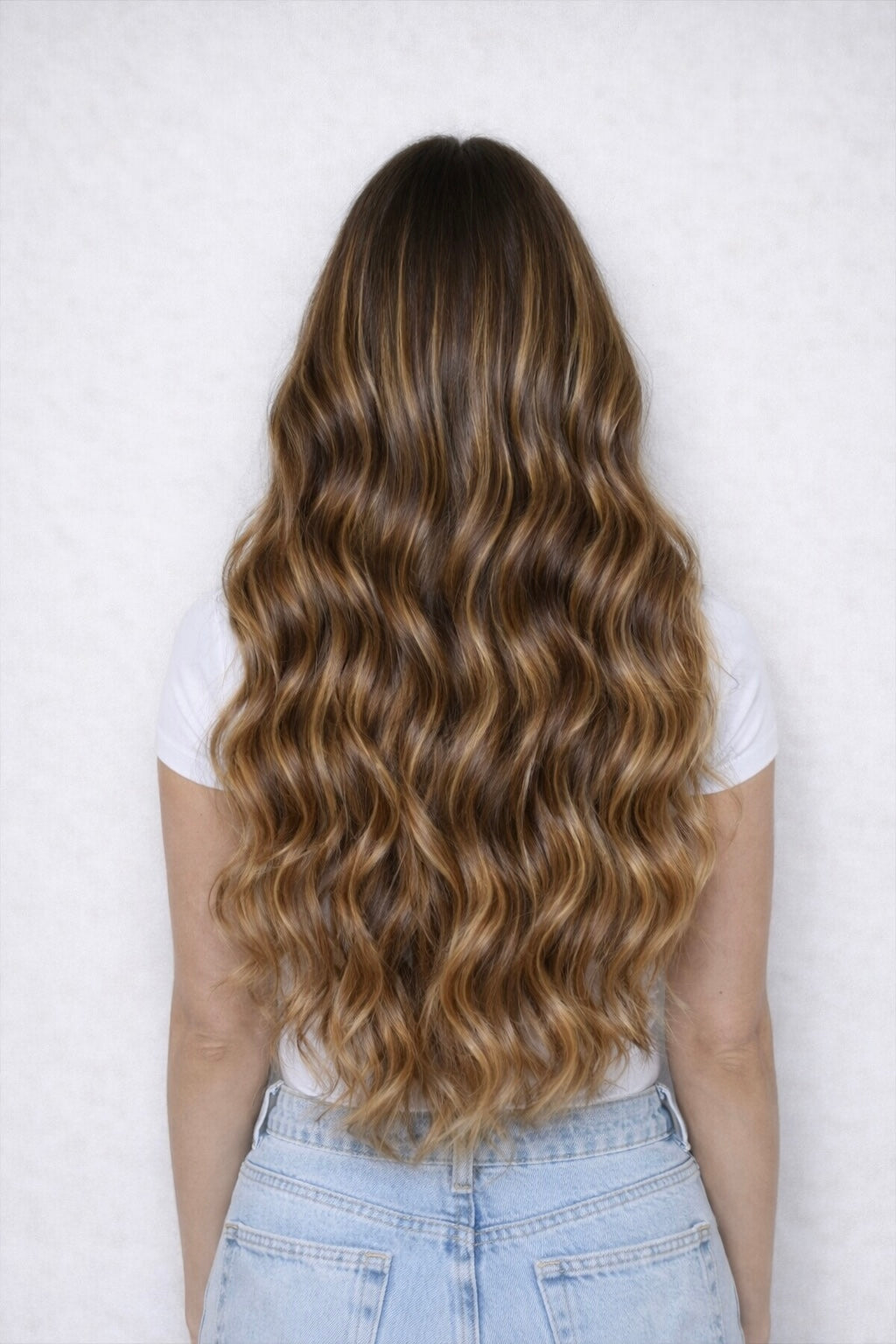 Human Hair Extensions. Honey Chocolate #B4/12/18/DB3