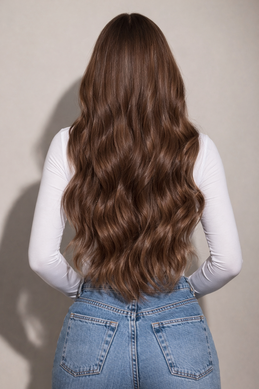 Human Hair Extensions. Chocolate - Lauren #6