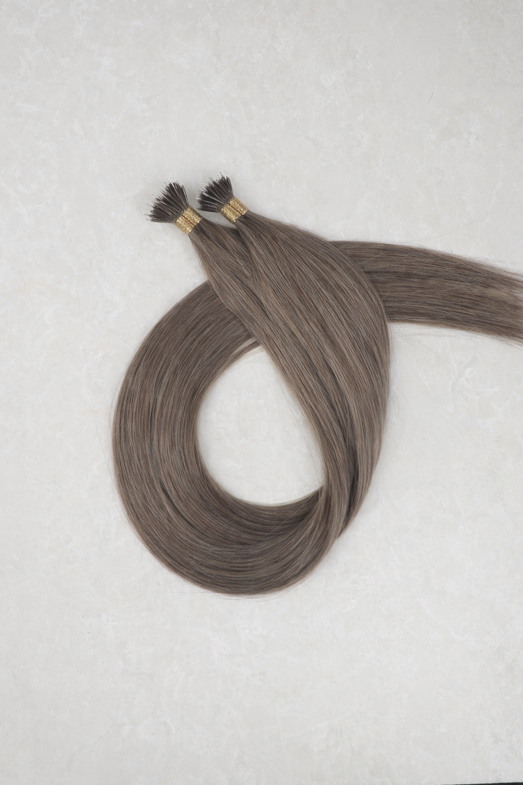 Human Hair Extensions. Light Mushroom Brown