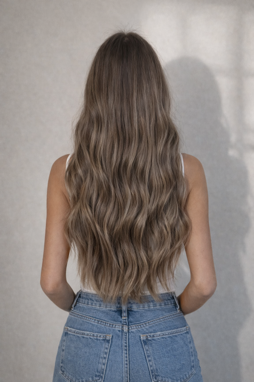 Human Hair Extensions. Light Mushroom Brown