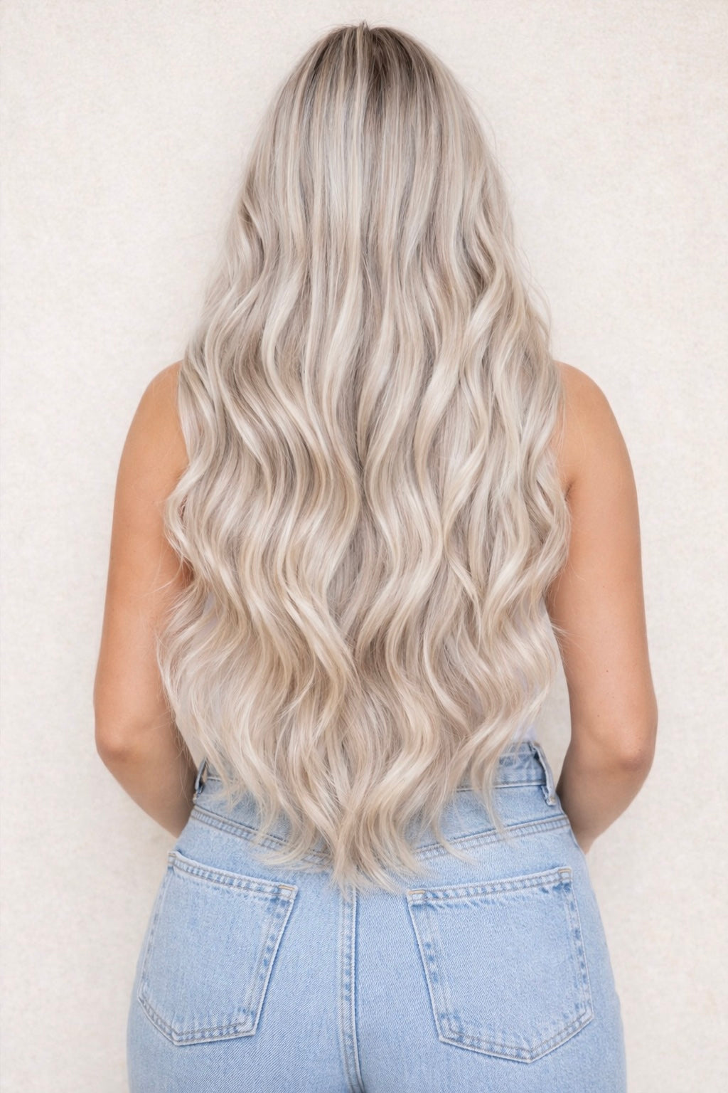 Human Hair Extensions. Rooted Snowflake #B18/1004/Silver