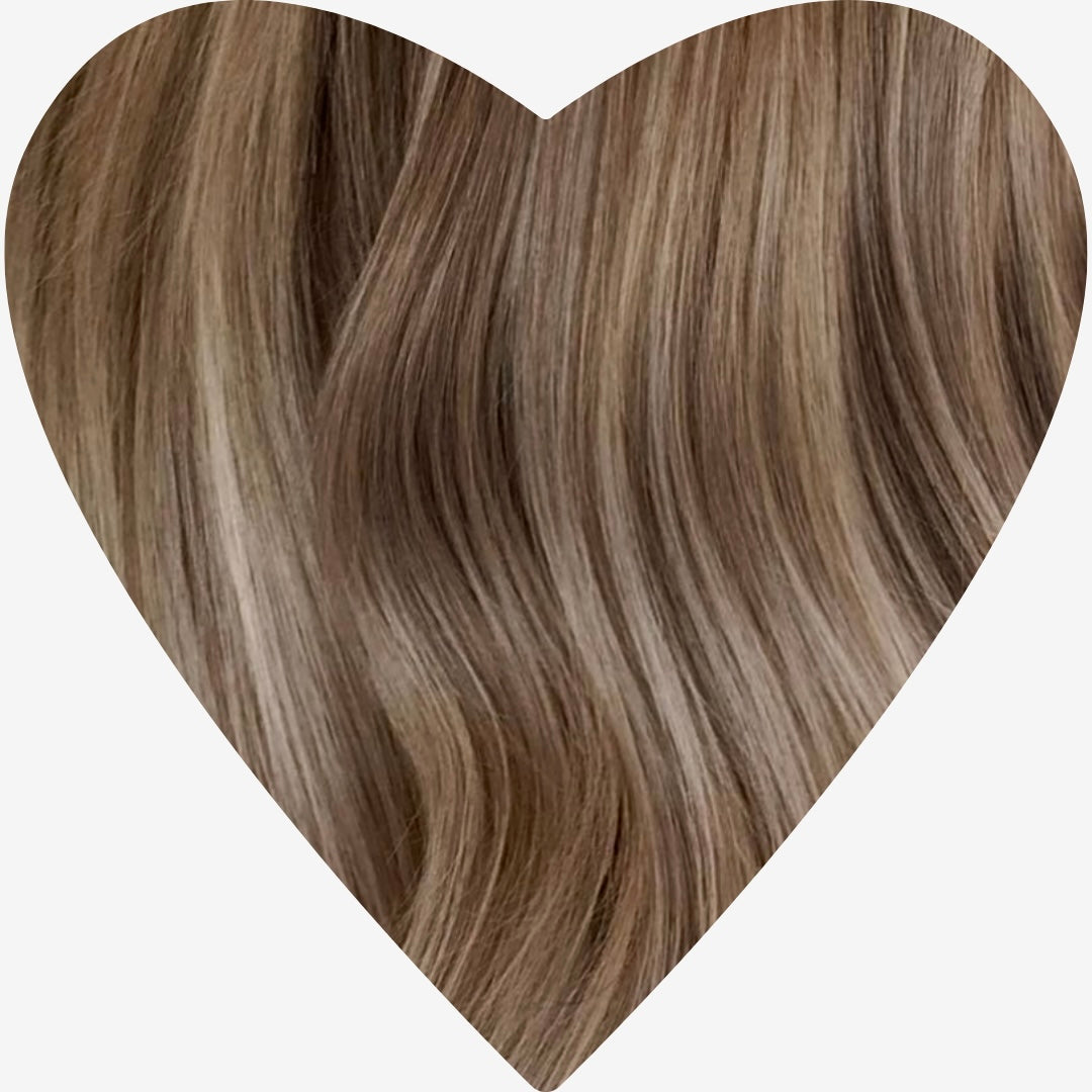 Human Hair Extensions. Highlighted Bronde - Stefani #T2-6.2/4q/5q