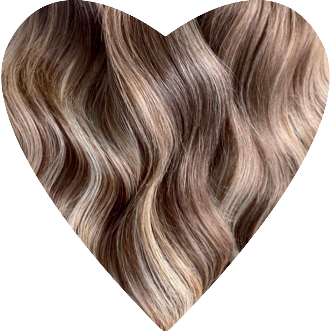 Human Hair Extensions. Mocha Melt - Kylie #T2-3q/5q