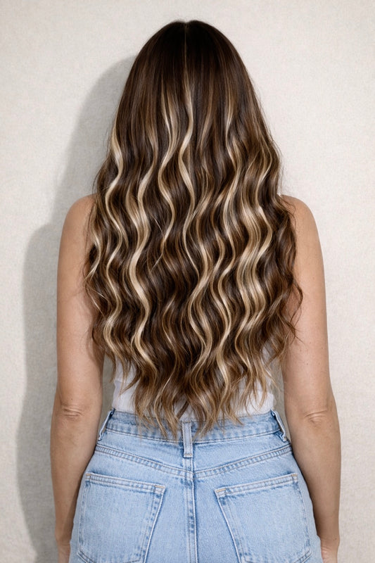 Human Hair Extensions. Mocha Latte #P6/1003