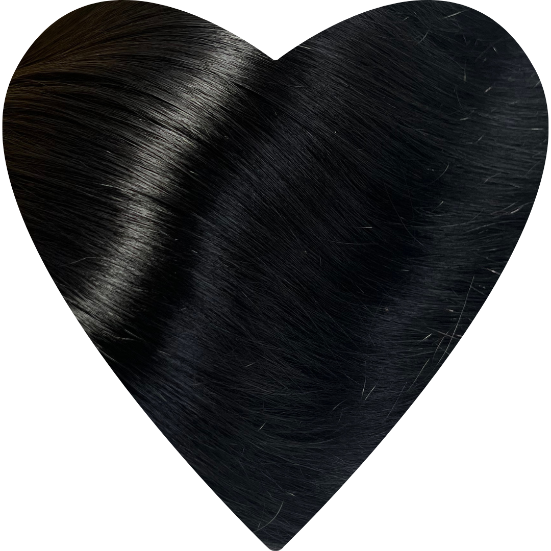 Nano Tip Hair Extensions. Jet Black #1